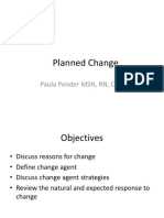 Planned Change: Paula Ponder MSN, RN, CEN