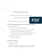 MATH 115B Spring 2017: Homework 2 (Sec 2.6, 5.1-5.2 + Very Little of 5.4)