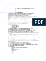 SUBJECT: Elective-I Flexible A.C. Transmission Systems (FACTS) Question Bank Unit-I:Introduction To Facts