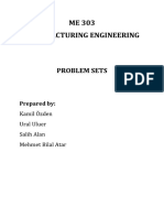Manufacturing Engineering Problem Set
