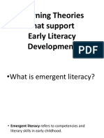 Learning Theories That Supports Early Learning Literacy