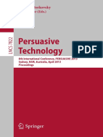 Persuasive Technology 8th International Conference PERSUASIVE 2013 Sydney NSW Australia April 3-5-2013 Proceedings