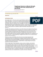 Effect of Isometric Quadriceps Exercise On Muscle Strength