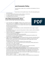 .1 - Government Economic Policy: The Macroeconomic Aims