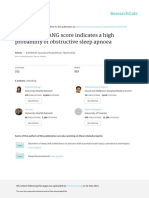 High STOP-BANG Score Indicates A High Probability of Obstructive Sleep Apnoea