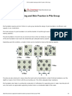 Pile Foundation Spacing and Skin Fraction in Pile Group