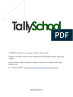 List of Ledger Accounts & Groups in Tally PDF
