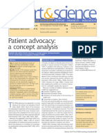 Patient Advocacy A Concept Analysis