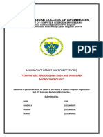 Dayananda Sagar College of Engineering: Mini-Project Report (Microprocessors)