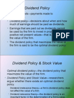 Dividend Policy: Cash Dividends-Payments Made To Dividend Policy-Decisions About When and How