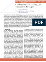 Heavy Metals Pollution of Soil Toxicity and Phytoremediation Techniques