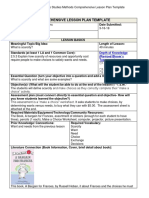 Comprehensive Lesson Plan Template: Depth of Knowledge (Revised Bloom's Taxonomy)