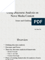 Using Discourse Analysis On News Media Content