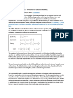 Introduction To Turbulence Modelling