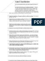 UNit 5 Test Review Sheet-Plate Tectonics-Volcanoes-Earthquakes Test