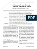 Is A Minor Clinical Anastomotic Leak Clinically Significant After Resection of Colorectal Cancer