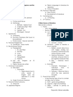 21 Century Literature of The Philippines and The World Reviewer Philippine Literature Timeline