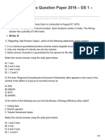 UPSC Prelims Question Paper 2016 GS1 PDF