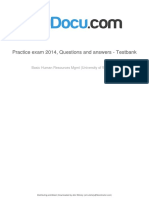 Practice Exam 2014 Questions and Answers Testbank