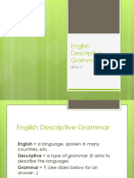 Basic Notions of English Descriptive Grammar