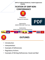 ASEAN TMHS GMP Training Classification of GMP Non Conformance