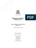 Personal Property Security Act of Alberta