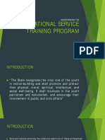 1st Introduction To National Service Training Program