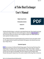 Shell and Tube Heat Exchanger User's Manual