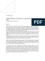 Elecciones Injustas, Una Cronología de Incidentes No Democráticos Desde 1999. Por Vladimir Chelminski (No Publicado)