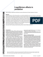 Kinetic and Equilibrium Effects in Gold Ore Cyanidation