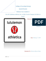 Case #2 Lululemon Athletica Inc.