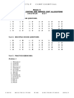 Answer Key: Activity-Based Costing and Service Cost Allocations