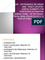 Event Logger, Distrubance Recorder and Fault Locator