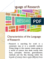 The Language of Research