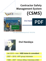 Contractor Safety Management System: (CSMS)