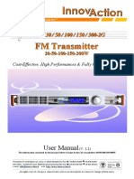 User Manual V 2.2 FM Transmitter Radio Jazz 30w 50w 100w 150w 300w Innovaction