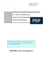 FK-F Series Transducer Model FK-452F TRANSDUCER: MANUAL No. 20701 E1.6