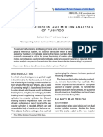 Balance Bar Design and Motion Analysis of Pushrod: Research Paper