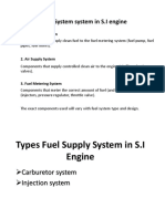 Fuel Supply System System in S.I Engine