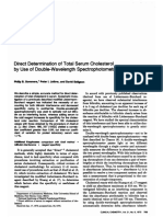 Direct Determination of Total Serum Cholesterol by Use of Double-Wavelength Spectrophotometry