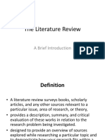 The Literature Review 2019