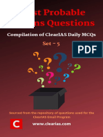 Most Probable Prelims Questions: Compilation of Clearias Daily Mcqs