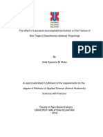 Final Year Project On Tilapia Fish Fillet