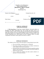 Regional Trial Court: Republic of The Philippines Ninth Judicial Region Branch Zamboanga City