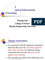 Analog Optical Information Processing: Weimin Sun College of Science Harbin Engineering University