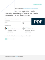 Home Stretching Exercise Is Effective For Improving Knee Range of Motion and Gait in Patients With Knee Osteoarthritis