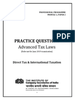 Atlp Practice Questions Direct Tax & International Taxation