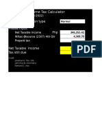 New TRAIN Income Tax Calculator: Select Computation Type Please Input: PHP