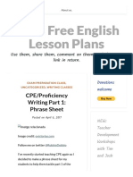 CPE - Proficiency Writing Part 1 - Phrase Sheet - Tim's Free English Lesson Plans