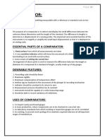 Comparator:: Essential Parts of A Comparator